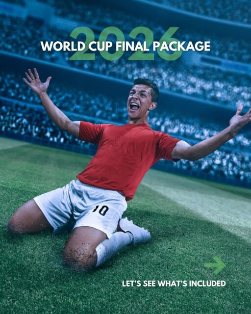 Score the ultimate soccer fan experience at the 2026 World Cup Final! ⚽

Secure your package with exclusive perks ONLY when booking with us through Roadtrips. 🌟 #TravelBetter #2026WorldCup #United2026